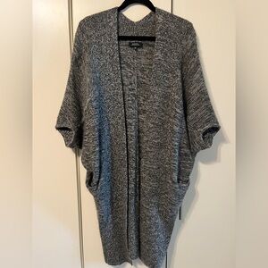 Babaton Italian Mohair Marled Gray Open-Front Knit Cardigan XXS/XS